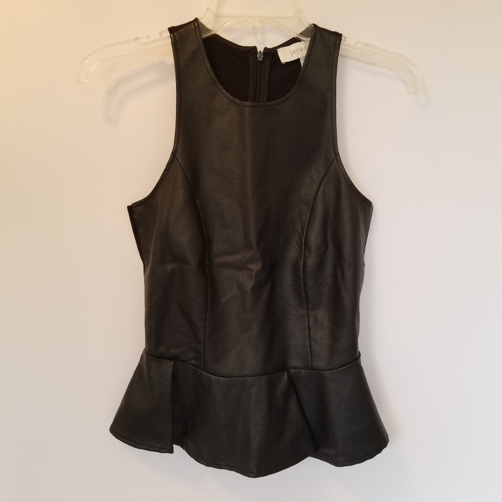 Faux leather peplum top from Jaye.e.